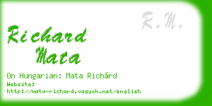 richard mata business card