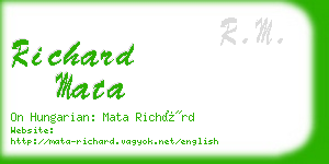 richard mata business card